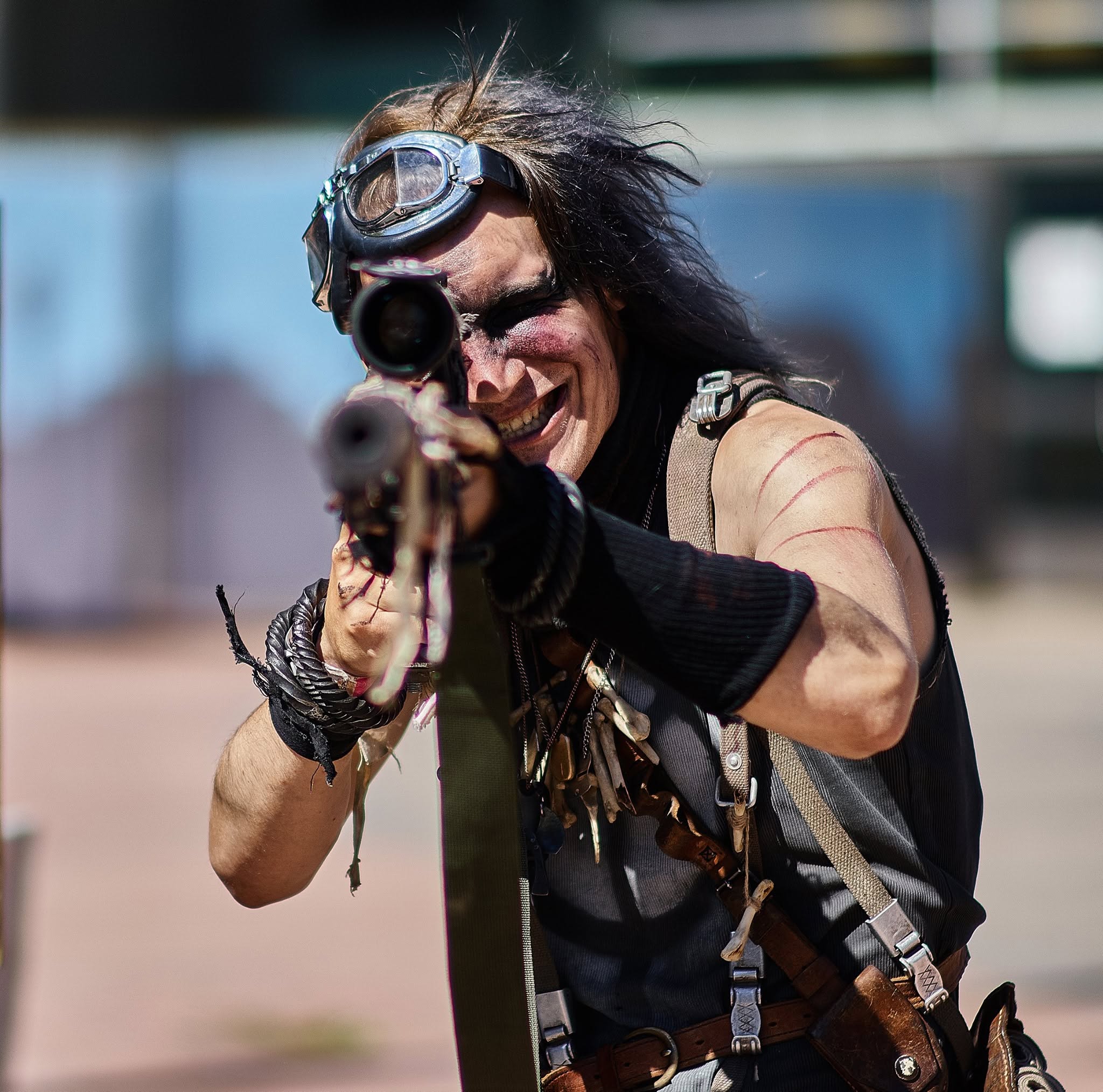 Post-apocalyptic costumed character