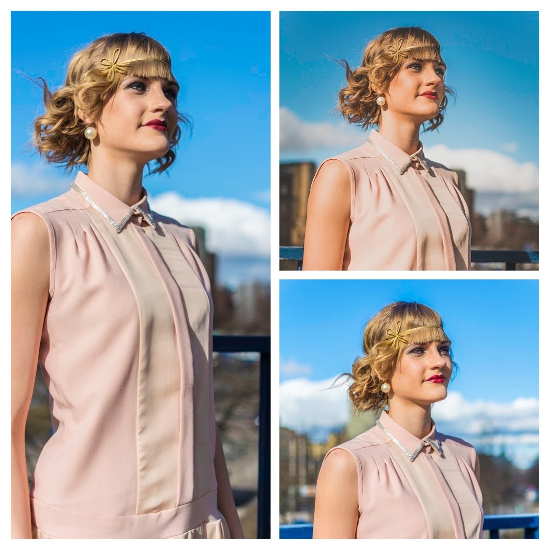 Vintage-inspired fashion collage