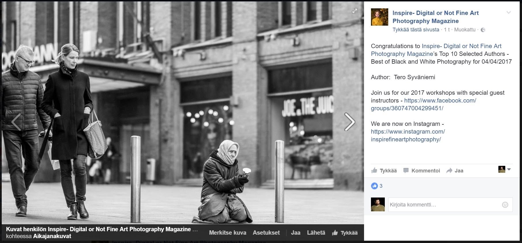 Award-winning black and white street photograph